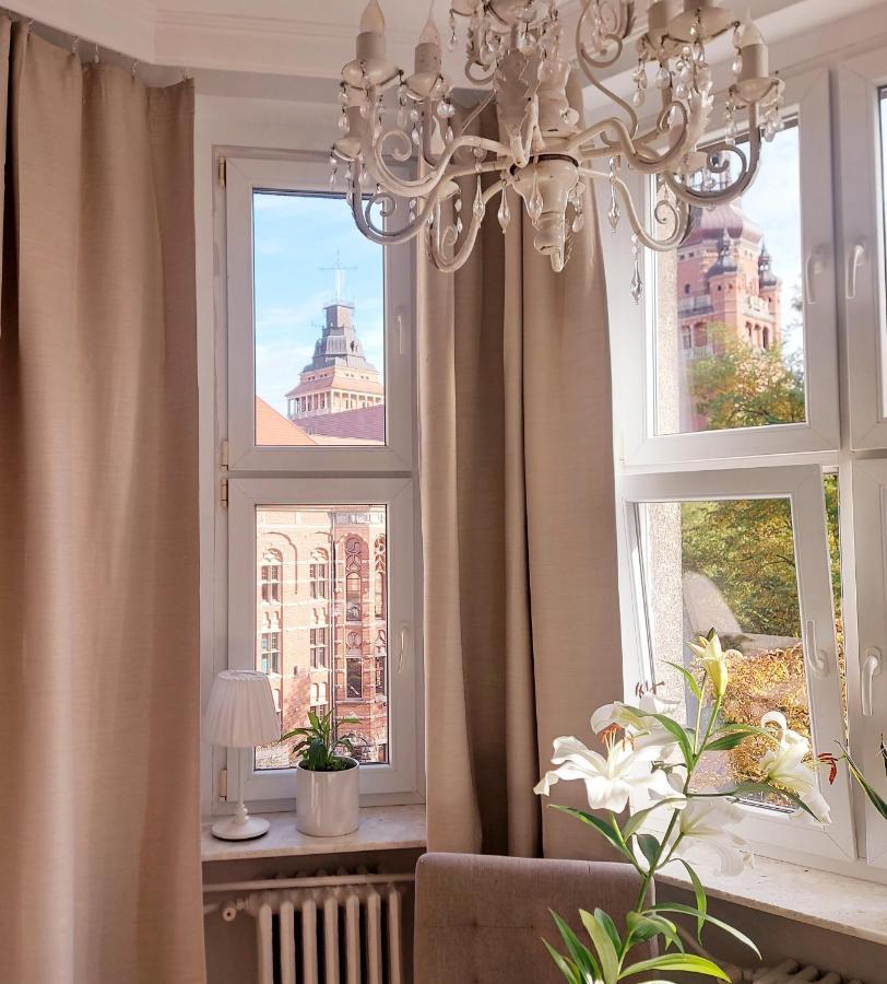 Apartament W Kamienicy W Sercu Miasta Szczecin Waly Chrobrego Eksteriør bilde